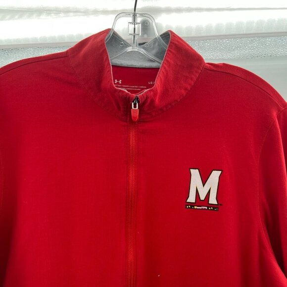 Under Armour Women's Active Collared Pullover Top Red Size Large Maryland - Picture 2 of 8